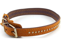 Ошейник Кожа подвернутый фурнитура 2,0см*35см