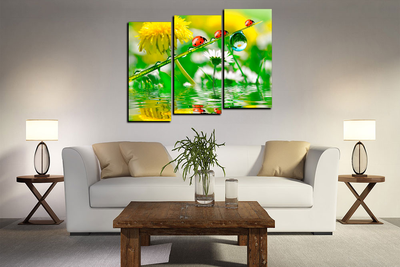 Модульная картина "Семья божьих коровок"