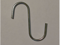 P093 Крючок на решетку S образный хром ⌀ 3