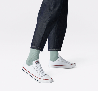 Кеды Converse All Star белые низкие M7652 с чем носить фото