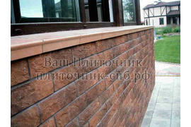 Коттеджный поселок "Парквэй". Облицовка стен клинкерной плиткой.