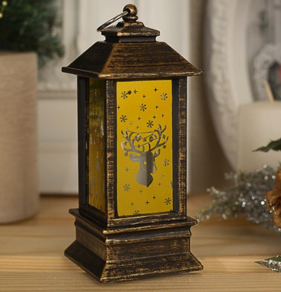 Фонарь новогодний Олень, 12х6х6 см