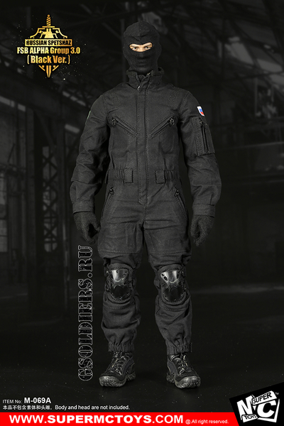 Спецназ "Альфа" - КОМПЛЕКТ ЭКИПИРОВКИ 1/6 Russian Spetsnaz - FSB Alfa Group 3.0 Black Ver. (M-069 A) - SUPER MC TOYS (БЕЗ ТЕЛА И ГОЛОВЫ)