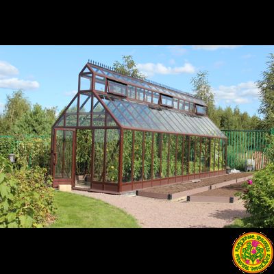 Базовая комплектация английской теплицы из стекла и алюминия ЙОРКШИР размером 6000 x 3000 мм
