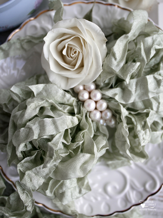 Шебби-лента Морской мох (Россия), 2 метра