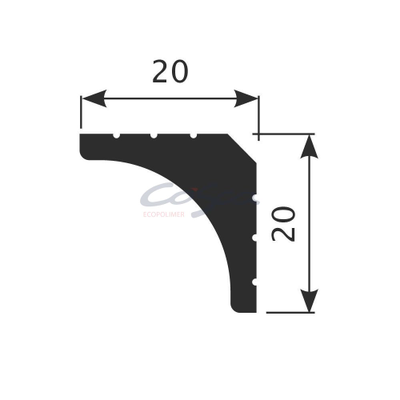 Карниз KX021 - 20*20*2000мм