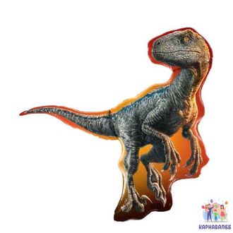 Шар фольга Парк Юрского периода Динозавр 100 см (шар + гелий + лента)