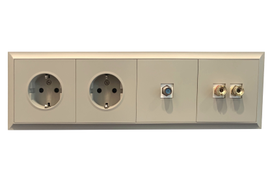 Розетки и выключатели Rikett Classic латте