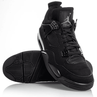 Nike Air Jordan Retro 4 Black Cat сбоку