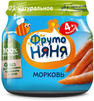 ФРУТОНЯНЯ 80г пюре Морковь