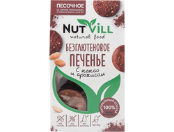 Печенье песочное "С какао и арахисом", 100г (NutVill)