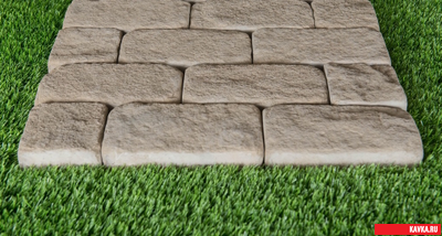 Брусчатка "БАРСЕЛОНА", цв. бежевый, бетон, 200*100*37 мм (50кг/м2)