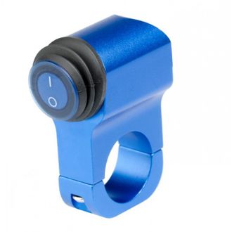 Выключатель влагозащищенный 2210, однокнопочный, цвет корпуса синий, под трубу D22мм NANOLED NL-KN-2210BL