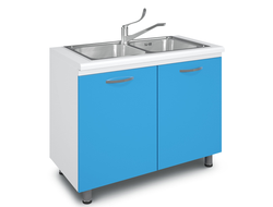 Тумба медицинская с полками под мойку на опорах ТММ-2.0