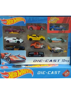 Набор машинок Хот Вилс Die-Cast 10 шт