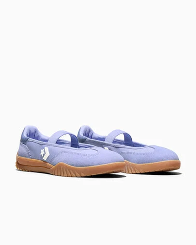 Балетки Converse Run Star Trainer замшевые синие вид спереди