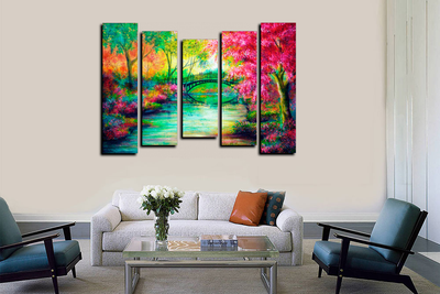 Модульная картина "Сказочный лес"