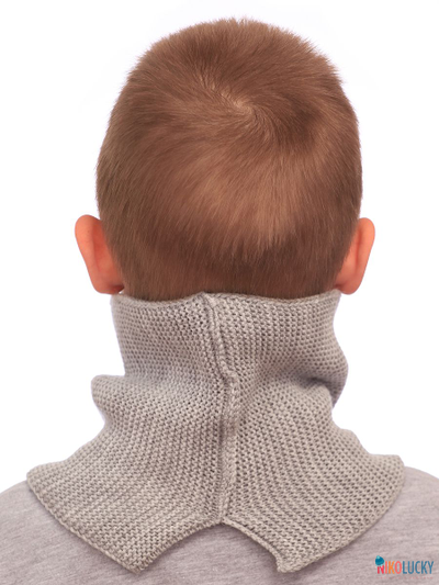 Шарф(снуд)  22-33 двойной, цвет серый размер 2