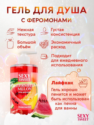 LB-16135 Гель для душа Watermelon&Melon с феромонами 430 мл