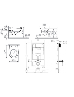 Комплект инсталляции с подвесным унитазом Vitra Normus 9773B003-7200 4в1
