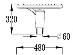 Парковый светильники Стрит 1003 А Led(60W)