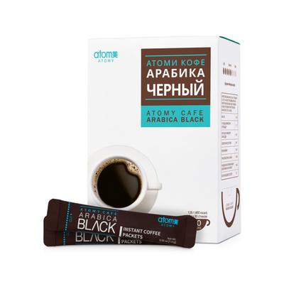 Кофе Атоми Арабика Черный упаковка 80 саше