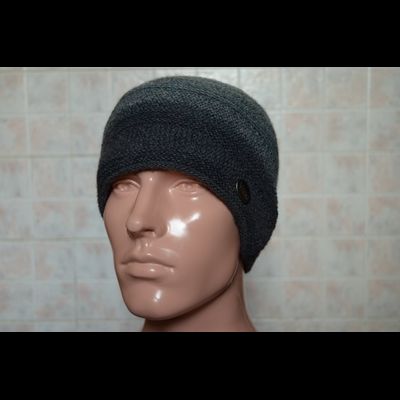 Модная мужская шапка Vizio Италия 5650 серо -  синяя