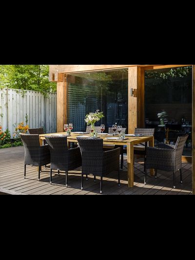 Обеденный комплект Aura 215 см на восемь персон с креслами