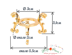 Декоративная подставка для пасхального яйца/шара - СЕРЕБРО (никель)