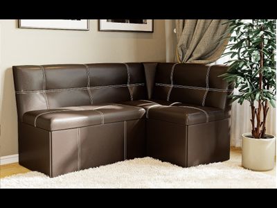 Скамья угловая Квадро тип 3 Коричневая (Бонмебель)