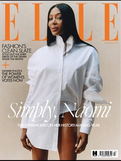 Elle UK Magazine March 2024 Naomi Campbell Cover, Иностранные журналы, Intpressshop