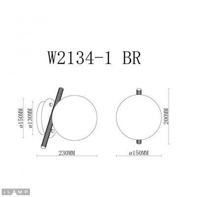 СВЕТИЛЬНИК НАСТЕННЫЙ ILAMP GOLDEN W2134-1 BR