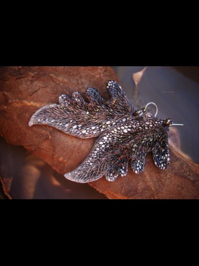 "Крылышки Полумглистой феи", серьги в стиле фэнтези