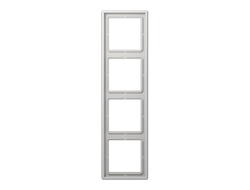 Рамка 4 поста светло-серая Jung LS984LG