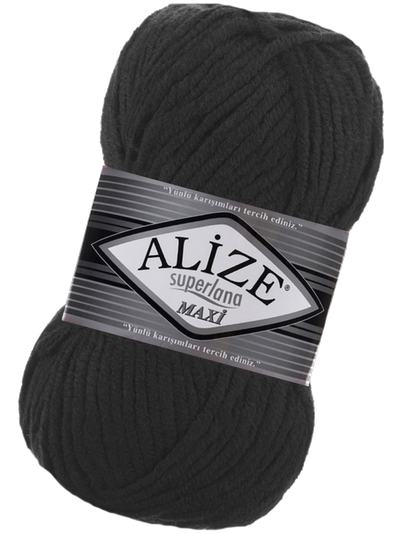 SuperLana Maxi (Alize) цвет № 60 черный