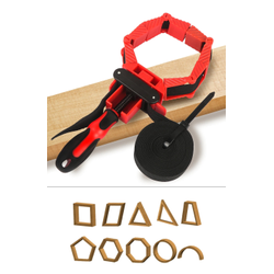 Ременная струбцина с угловыми упорами 4 м.