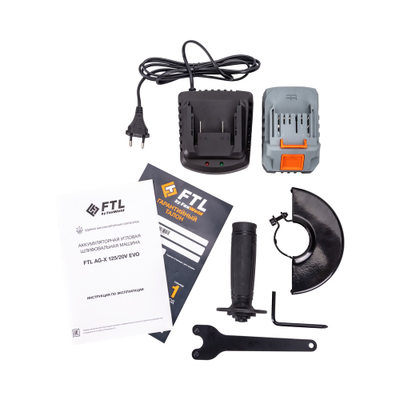 Аккумуляторная угловая шлифовальная машина FTL AG-X 125/20V EVO, Foxweld, 8080