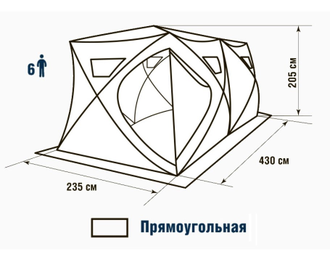 Палатка зимняя сдвоенная HIGASHI Double Pyramid