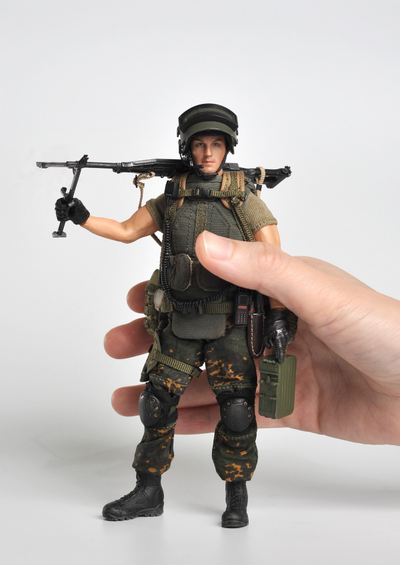 Спецназ Альфа с пулеметом - Коллекционная фигурка 1/12 scale Russian Alpha Special Forces Machine Gunner (LW010) - Crazy Figure