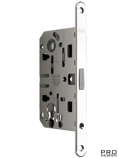 Магнитный замок AGB Mediana Polaris CL под цилиндр, хром