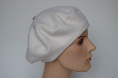 берет фетровый белый Вицио