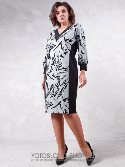 Модель: 1645.Утонченное прямое платье прилегающего силуэта