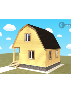 Д-10 ДАЧНЫЙ ДОМ ИЗ БРУСА:ГАБАРИТНЫЕ РАЗМЕРЫ: (6Х6М), ОБЩАЯ ПЛОЩАДЬ: 63М²