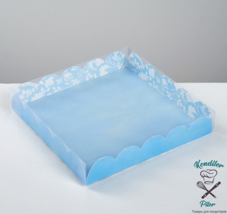 Коробка для кондитерских изделий с PVC-крышкой «От всего сердца», 18 × 18 × 3 см