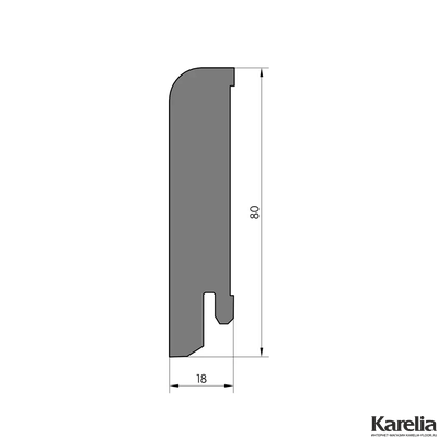 Плинтус напольный Pedross R9 Дуб Авалон шпон 80х18х2500