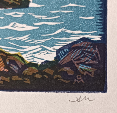 "Гроза" линогравюра Мельниченко Л.П. 1985 год