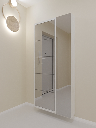 Обувница Афина-5 Дуэт (зеркало)