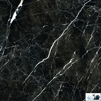 Керамогранит Гранитея Караташ Черный 60 х 60 см полированный мрамор