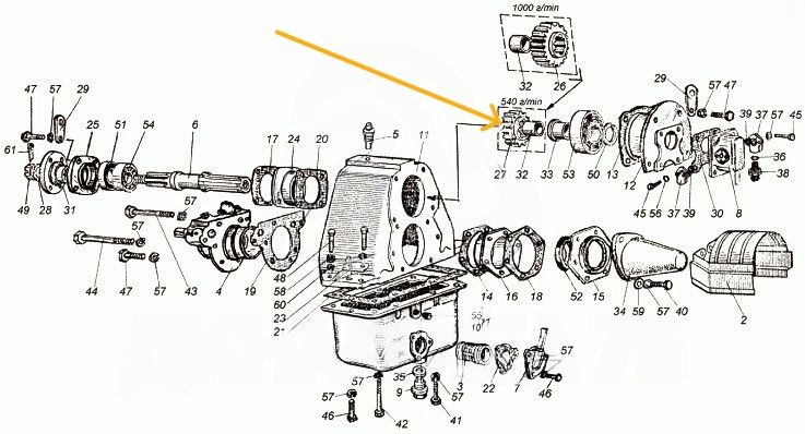 Шестерня ВОМ (Колесо зубчатое) Т-150 (150.41.224-4А (560 Об./Мин.) Z=17