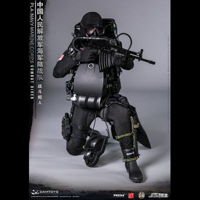 Китайский боевой пловец - КОЛЛЕКЦИОННАЯ ФИГУРКА 1/6 PLA Navy Marine Corps Combat Diver (78073) - DAMTOYS